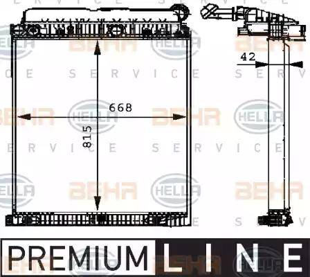 HELLA 8MK 376 721-261 - Радіатор, охолодження двигуна autozip.com.ua