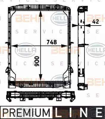 HELLA 8MK 376 721-751 - Радіатор, охолодження двигуна autozip.com.ua