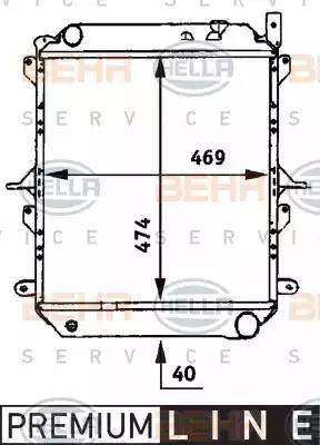 HELLA 8MK 376 722-141 - Радіатор, охолодження двигуна autozip.com.ua