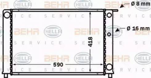 HELLA 8MK 376 774-111 - Радіатор, охолодження двигуна autozip.com.ua