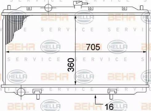 HELLA 8MK 376 770-651 - Радіатор, охолодження двигуна autozip.com.ua