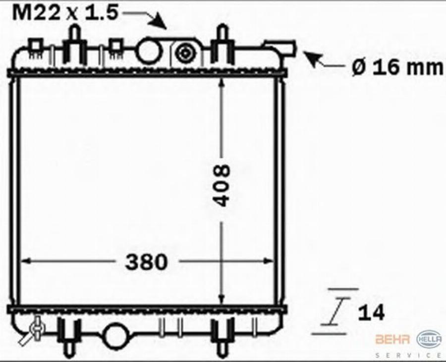 HELLA 8MK 376 771-481 - Радіатор, охолодження двигуна autozip.com.ua