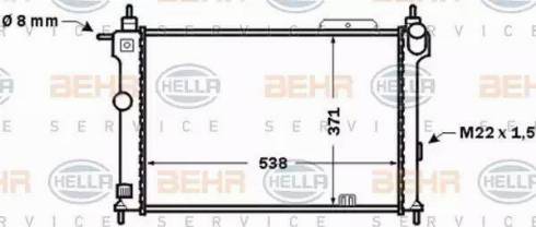 HELLA 8MK 376 771-061 - Радіатор, охолодження двигуна autozip.com.ua