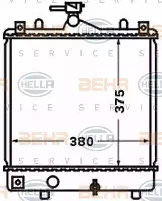 HELLA 8MK 376 771-161 - Радіатор, охолодження двигуна autozip.com.ua