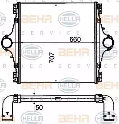 HELLA 8ML 376 906-341 - Интеркулер autozip.com.ua