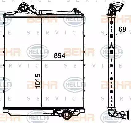 HELLA 8ML 376 906-371 - Интеркулер autozip.com.ua