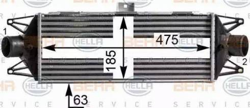 HELLA 8ML 376 900-441 - Интеркулер autozip.com.ua