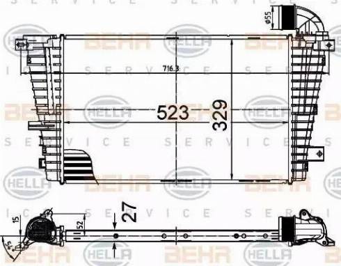 HELLA 8ML 376 988-394 - Интеркулер autozip.com.ua