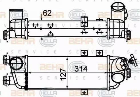 HELLA 8ML 376 988-214 - Интеркулер autozip.com.ua