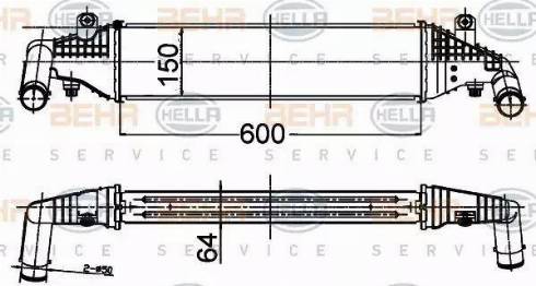 HELLA 8ML 376 988-284 - Интеркулер autozip.com.ua