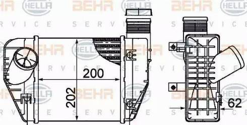 HELLA 8ML 376 899-071 - Интеркулер autozip.com.ua