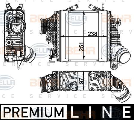 HELLA 8ML 376 795-111 - Интеркулер autozip.com.ua