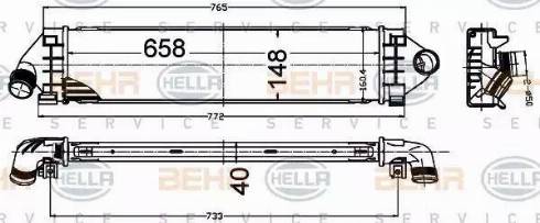 HELLA 8ML 376 791-764 - Интеркулер autozip.com.ua