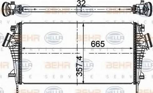 HELLA 8ML 376 746-484 - Интеркулер autozip.com.ua