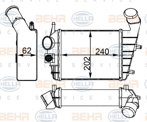 HELLA 8ML 376 746-544 - Интеркулер autozip.com.ua