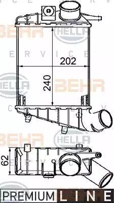 HELLA 8ML 376 746-541 - Интеркулер autozip.com.ua