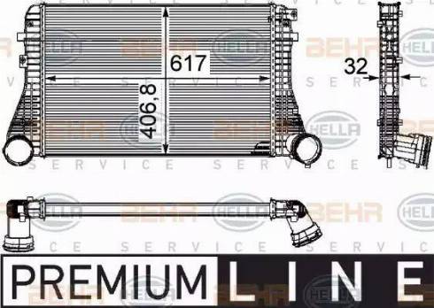 HELLA 8ML 376 746-061 - Интеркулер autozip.com.ua