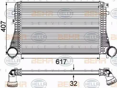 HELLA 8ML 376 746-121 - Интеркулер autozip.com.ua