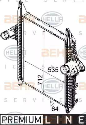 HELLA 8ML 376 746-301 - Интеркулер autozip.com.ua