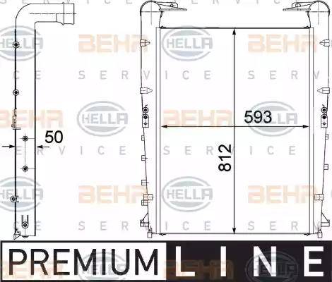 HELLA 8ML 376 746-281 - Интеркулер autozip.com.ua