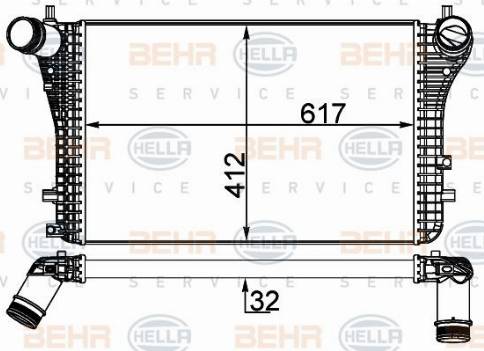 HELLA 8ML 376 746-724 - Интеркулер autozip.com.ua