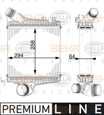 HELLA 8ML 376 747-521 - Интеркулер autozip.com.ua