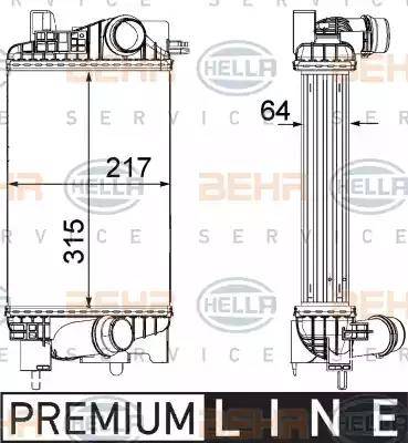 HELLA 8ML 376 756-421 - Интеркулер autozip.com.ua