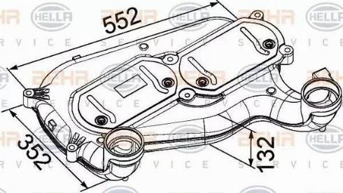 HELLA 8ML 376 756-001 - Интеркулер autozip.com.ua