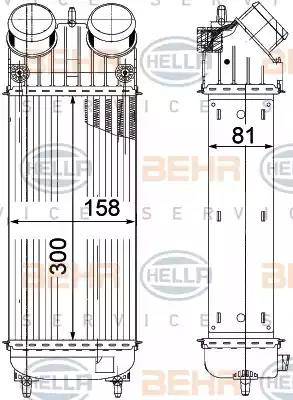 HELLA 8ML 376 756-741 - Интеркулер autozip.com.ua