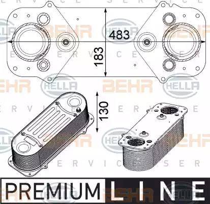 HELLA 8ML 376 750-521 - Интеркулер autozip.com.ua