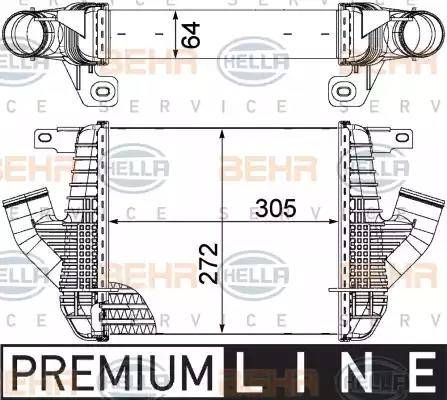 HELLA 8ML 376 751-231 - Интеркулер autozip.com.ua