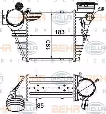 HELLA 8ML 376 760-594 - Интеркулер autozip.com.ua