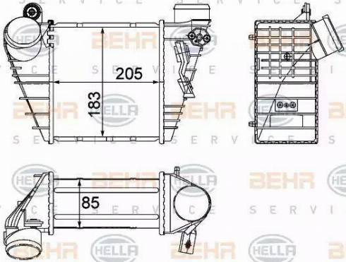 HELLA 8ML 376 700-704 - Интеркулер autozip.com.ua