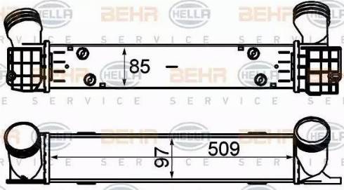 HELLA 8ML 376 731-794 - Интеркулер autozip.com.ua