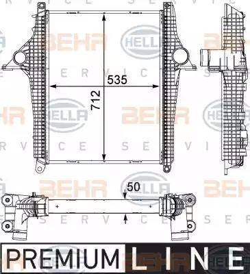 HELLA 8ML 376 733-401 - Интеркулер autozip.com.ua