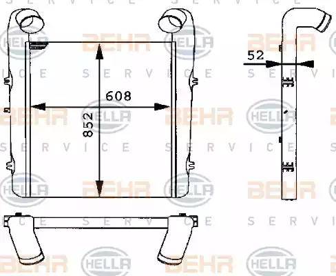 HELLA 8ML 376 724-001 - Интеркулер autozip.com.ua