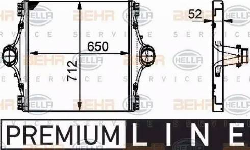 HELLA 8ML 376 724-031 - Интеркулер autozip.com.ua