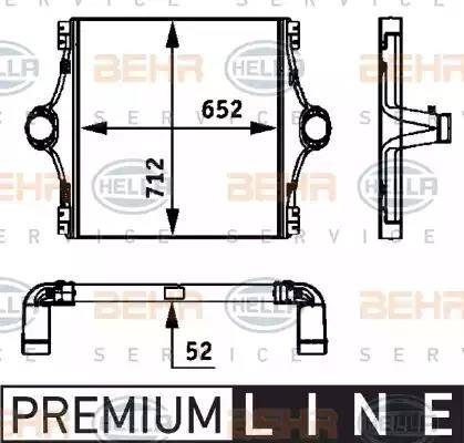 HELLA 8ML 376 724-101 - Интеркулер autozip.com.ua