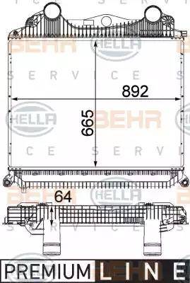 HELLA 8ML 376 724-381 - Интеркулер autozip.com.ua