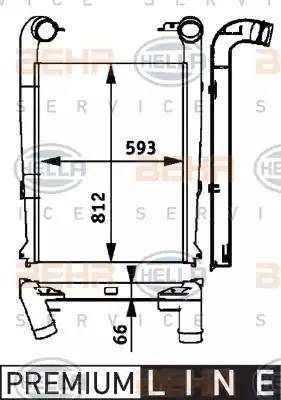 HELLA 8ML 376 724-241 - Интеркулер autozip.com.ua