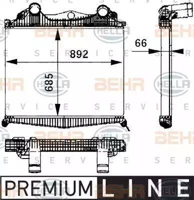 HELLA 8ML 376 724-211 - Интеркулер autozip.com.ua