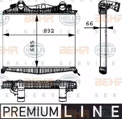 HELLA 8ML 376 724-221 - Интеркулер autozip.com.ua