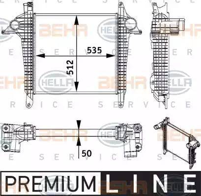 HELLA 8ML 376 728-701 - Интеркулер autozip.com.ua