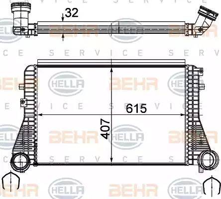 HELLA 8ML 376 723-544 - Интеркулер autozip.com.ua