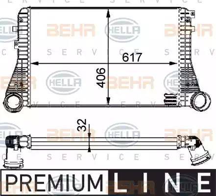 HELLA 8ML 376 723-541 - Интеркулер autozip.com.ua