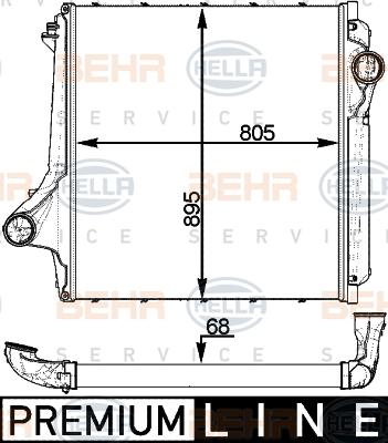 HELLA 8ML 376 779-351 - Интеркулер autozip.com.ua