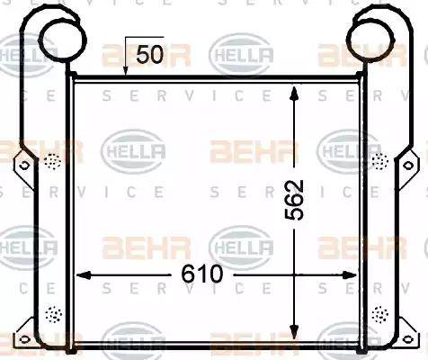 HELLA 8ML 376 776-681 - Интеркулер autozip.com.ua