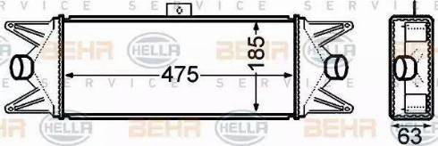 HELLA 8ML 376 776-771 - Интеркулер autozip.com.ua