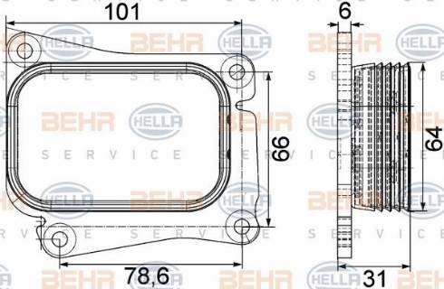 HELLA 8MO 376 756-734 - Масляний радіатор, рухове масло autozip.com.ua