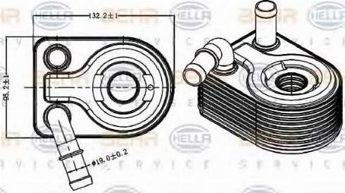 HELLA 8MO 376 729-131 - Масляний радіатор, рухове масло autozip.com.ua